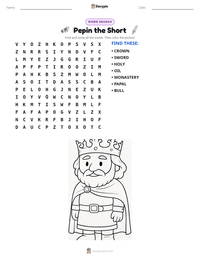 Pepin the Short printable worksheet preview