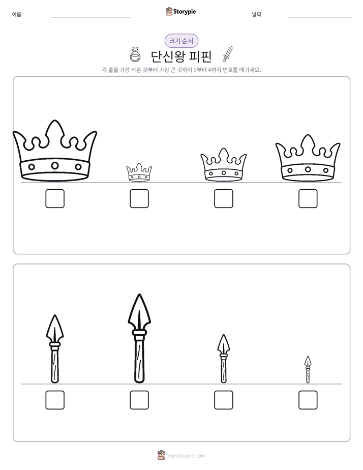 크기 순서