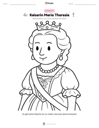 Kaiserin Maria Theresia druckbare Arbeitsblatt Vorschau