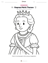 Empress Maria Theresa printable worksheet preview