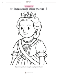 İmparatoriçe Maria Theresa yazdırılabilir çalışma sayfası önizlemesi