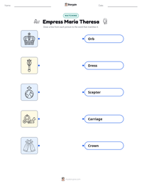 Empress Maria Theresa printable worksheet preview