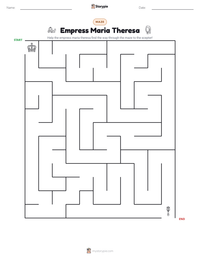 Empress Maria Theresa printable worksheet preview