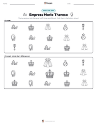 Empress Maria Theresa printable worksheet preview