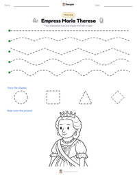 Empress Maria Theresa printable worksheet preview
