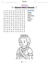 Kaiserin Maria Theresia druckbare Arbeitsblatt Vorschau