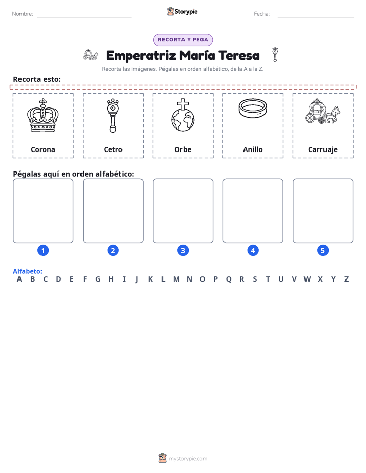 Cortar y Pegar el Alfabeto