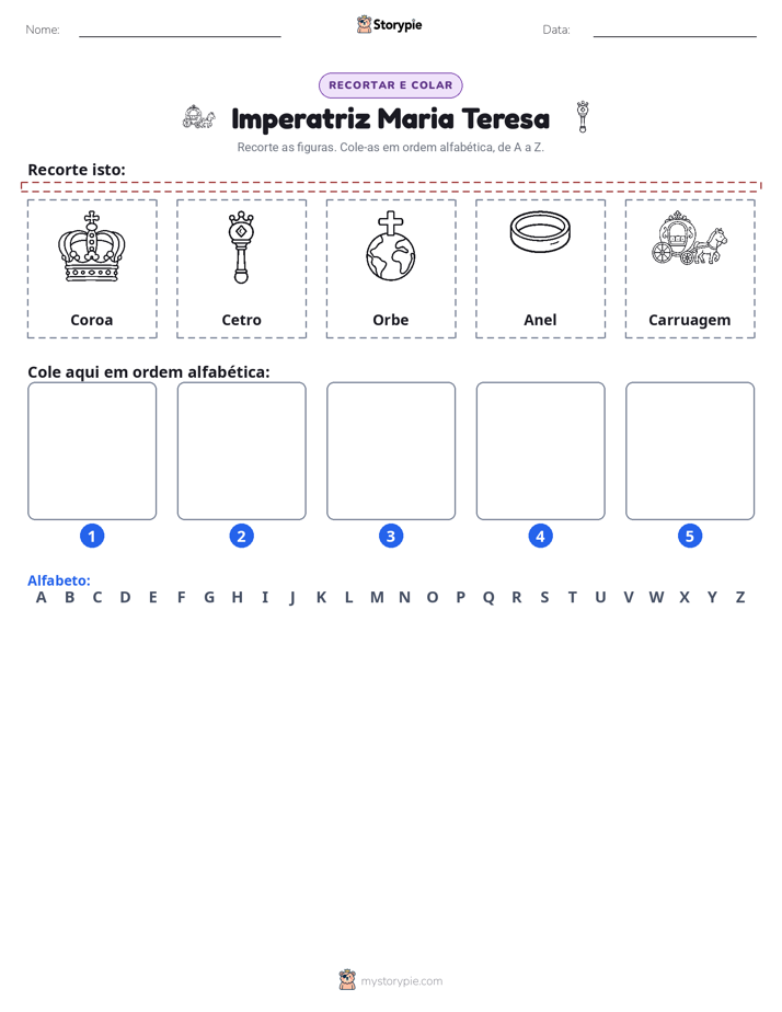 Recortar & Colar Alfabeto