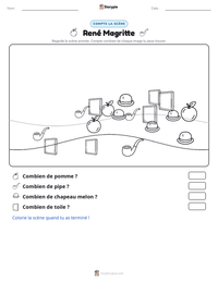 Aperçu de la feuille de travail imprimable René Magritte