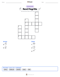 René Magritte printable worksheet preview