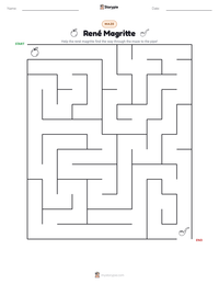 René Magritte printable worksheet preview