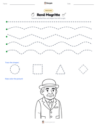 René Magritte printable worksheet preview