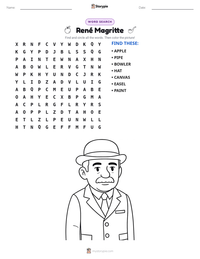 René Magritte printable worksheet preview