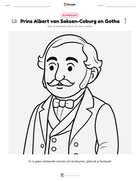 Prins Albert van Saksen-Coburg en Gotha afdrukbare werkblad voorbeeld