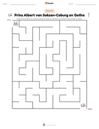 Prins Albert van Saksen-Coburg en Gotha afdrukbare werkblad voorbeeld