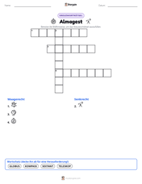 Almagest druckbare Arbeitsblatt Vorschau