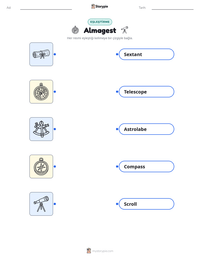 Almagest yazdırılabilir çalışma sayfası önizlemesi