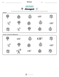 Almagest printable worksheet preview