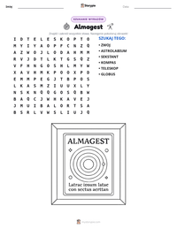 Podgląd drukowalnego arkusza ćwiczeń Almagest