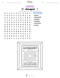 Almagest yazdırılabilir çalışma sayfası önizlemesi