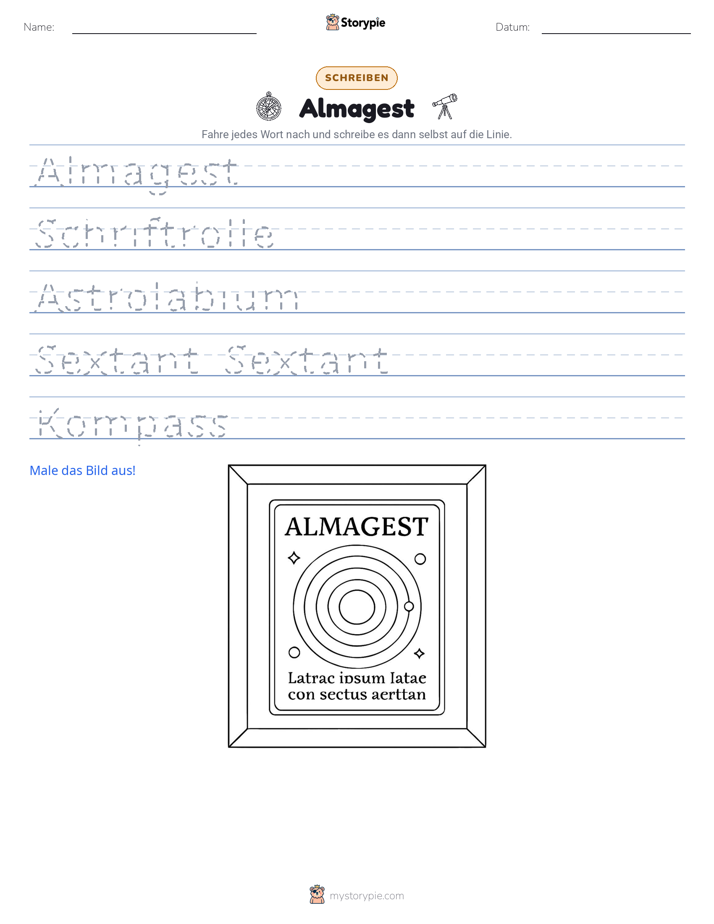 Schreibübung