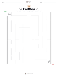 David Hume printable worksheet preview