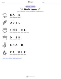 David Hume printable worksheet preview