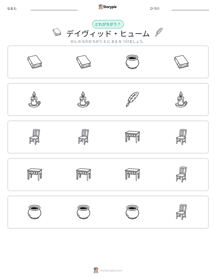 異なるものを見つけよう