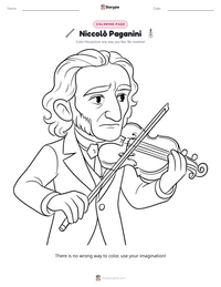 Niccolò Paganini printable worksheet preview