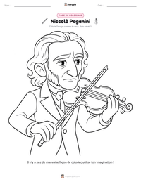 Aperçu de la feuille de travail imprimable Niccolò Paganini