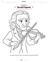 Niccolò Paganini afdrukbare werkblad voorbeeld