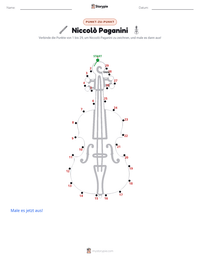 Niccolò Paganini druckbare Arbeitsblatt Vorschau