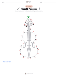 Niccolò Paganini printable worksheet preview