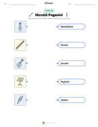 Aperçu de la feuille de travail imprimable Niccolò Paganini