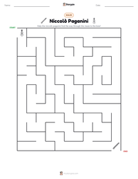 Niccolò Paganini printable worksheet preview