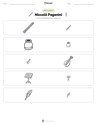 Niccolò Paganini printable worksheet preview
