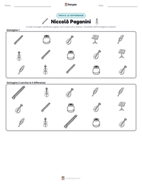 Anteprima della scheda stampabile di Niccolò Paganini