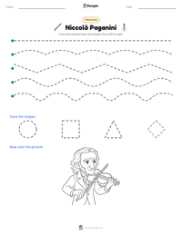 Niccolò Paganini printable worksheet preview