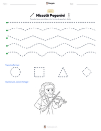 Aperçu de la feuille de travail imprimable Niccolò Paganini