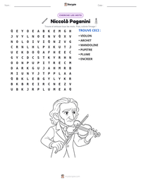 Aperçu de la feuille de travail imprimable Niccolò Paganini