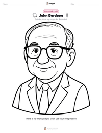 John Bardeen printable worksheet preview