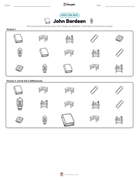 John Bardeen printable worksheet preview