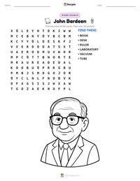 John Bardeen printable worksheet preview