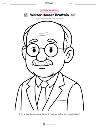 Aperçu de la feuille de travail imprimable Walter Houser Brattain