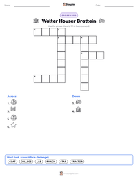 Walter Houser Brattain printable worksheet preview