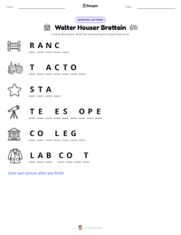 Walter Houser Brattain printable worksheet preview