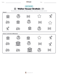 Walter Houser Brattain printable worksheet preview