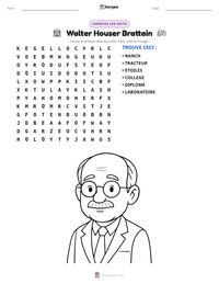 Aperçu de la feuille de travail imprimable Walter Houser Brattain