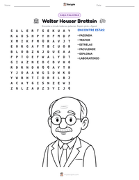 Prévia da folha de atividades imprimível Walter Houser Brattain