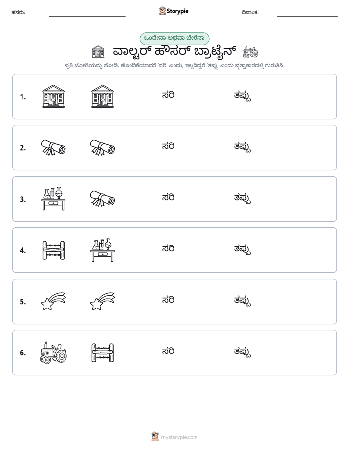 ಒಂದೇ ಅಥವಾ ವಿಭಿನ್ನ